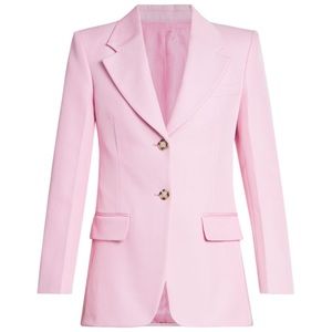 NWT Victoria Beckham Alina Twill Blazer, Bubblegum, 12 UK 8 US Large